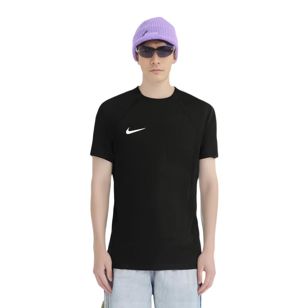 Nike Тренировочная разминочная быстросохнущая футболка с коротким рукавом для мужчин, черная DR0668-010
