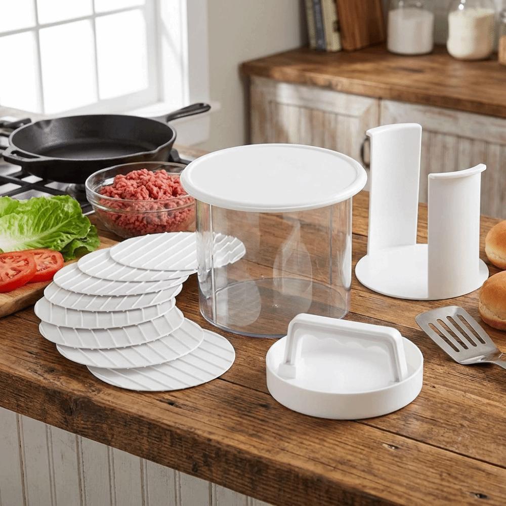 Multi-Layer Hamburger Patty Press Reusable Hamburger Patty Box Burger Shaper Beef Press Mold Home