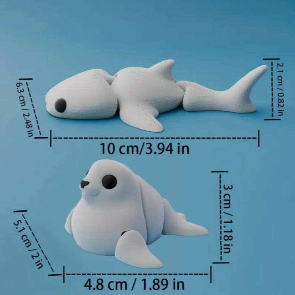Экологичные 3D-печатные модели морских животных, имитация, креативные украшения, фигурки для интерактивной игры родителей и детей