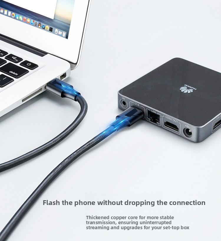 Двухголовый USB 3.0 кабель для передачи данных, штекер-штекер, с медным проводником, для персонального компьютера и мобильного телефона
