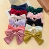 New Fashion Solid Bowknot Satin Hairpin Ladies Clip Girl Ponytail Cute Barrette Hair Accessories