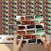2026 Waterproof Wall Sticker Mosaic Pattern Ceramic Tile Sticker Kitchen Bathroom Sink Decoration Surface Gloss Film Self-adhesive Wall Sticker