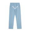 Mens Hip Hop Streetwear Fleece Pants Rhinestone-Embellished Straight Leg Casual Winter Trousers Youth