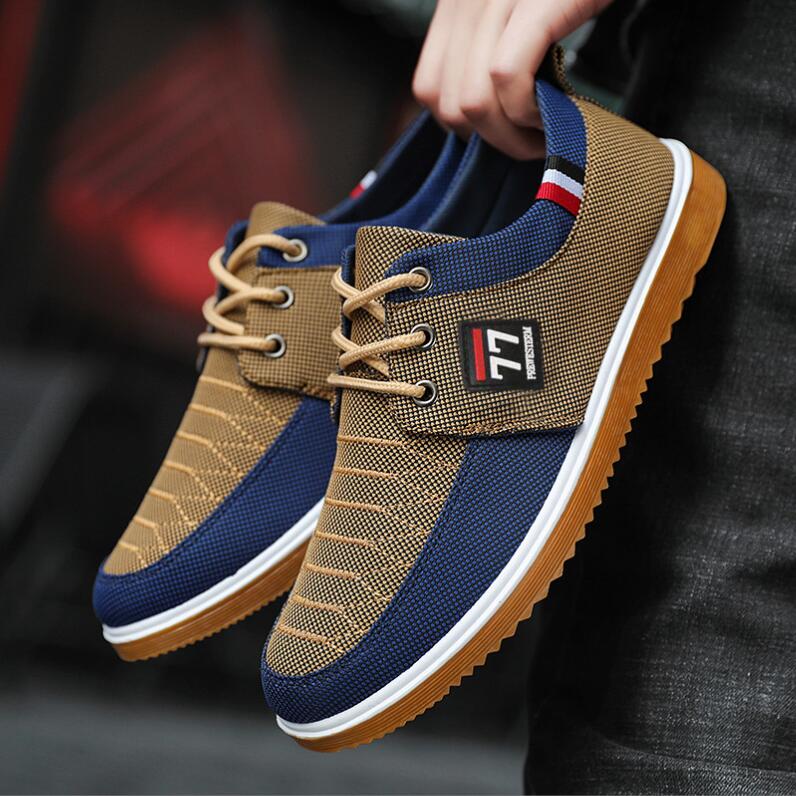 Men's Casual Shoes Vulcanized Work Loafers Mesh Lightweight Man Sports Shoes Canvas Shoes for Men