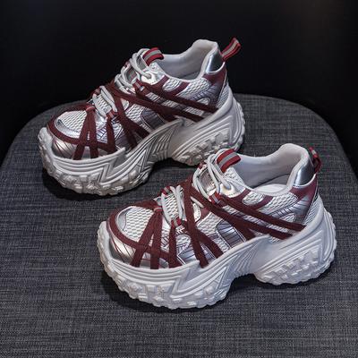 Парижские ретро кроссовки для папы женские 2025 весна и осень новая платформа шинная подошва полировка спортивный и повседневный тренд женская обувь