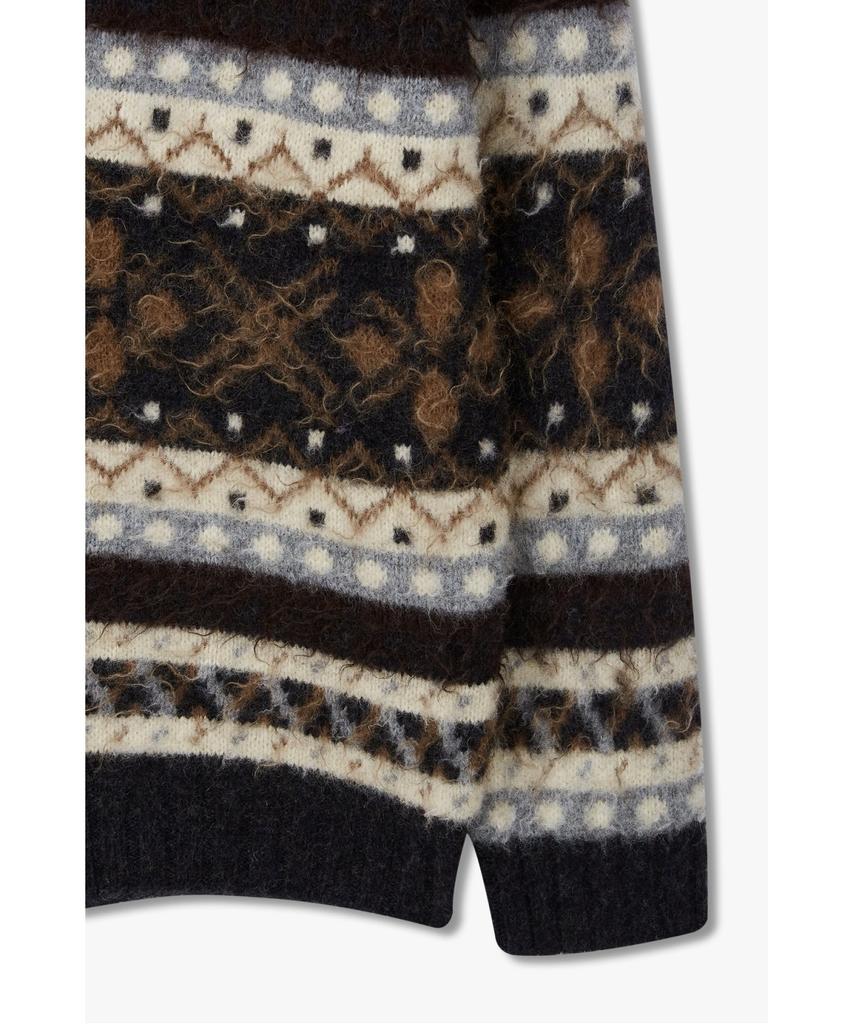 Man On The Boon [Barena] Wool Blend Knit Cardigan_Dark Brown 4714360106