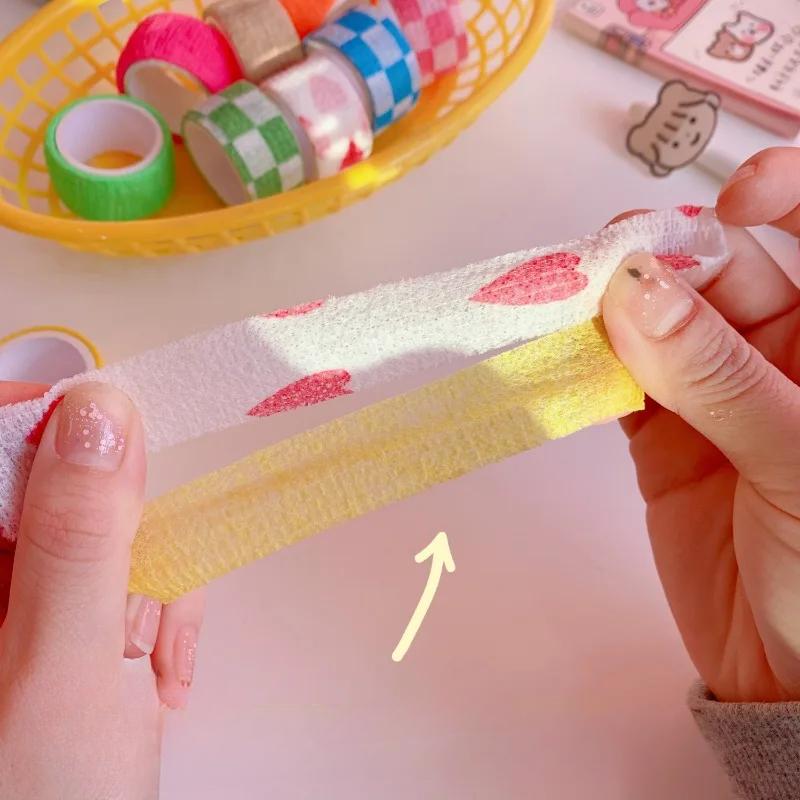 Милый мультфильм дети палец эластичный бинт студенты пишут противоизносный самоклеящийся защитный кончик пальца ткань палец лента