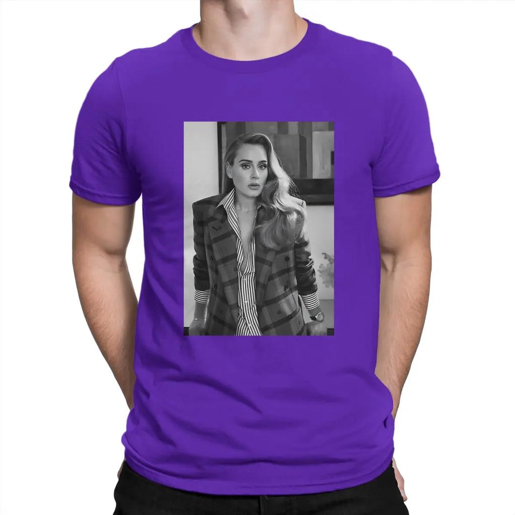 Adele Beauty Cute T-Shirt Men A-Adele Singer Casual Pure Cotton Tee Shirt Crewneck Short Sleeve T Shirts Gift Idea Tops