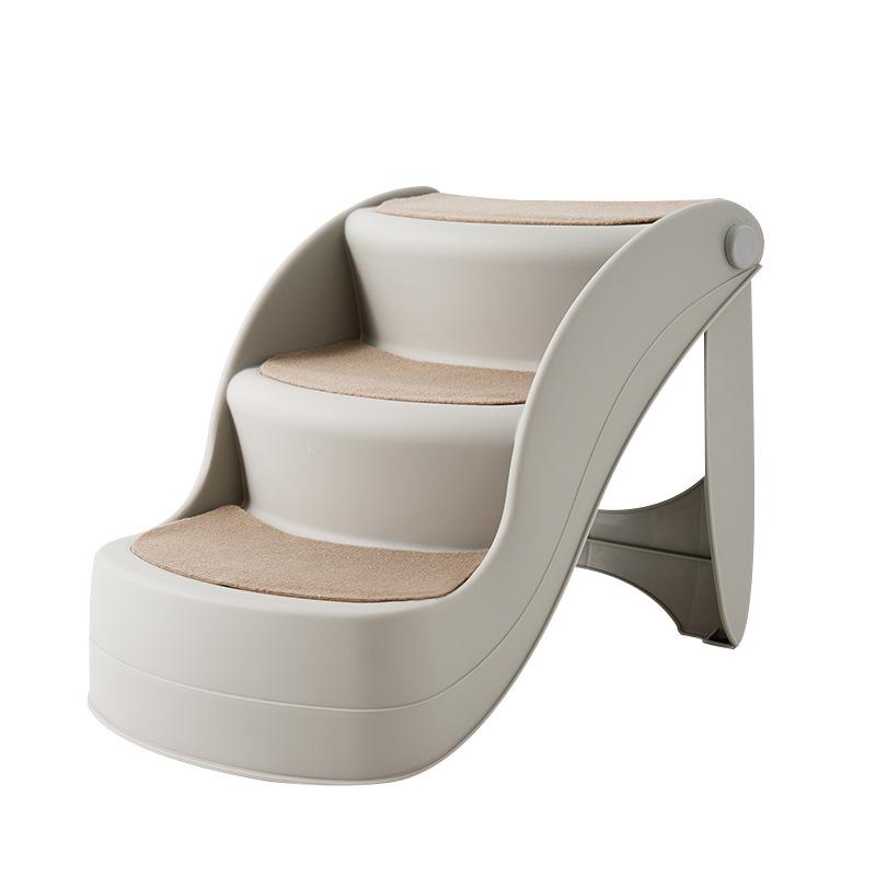 Складные пластиковые лестницы для домашних животных для высоких кроватей, прочные, для использования в помещении и на открытом воздухе для собак и кошек, нескользящие лестницы для домашних животных для дома или путешествий