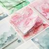 Sakura Hibiscus Ink Painting Notes Sticky Notes Marble Notebook Stationery Office School Supplies Stationery Sticker