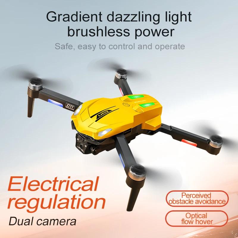 2024 New D11 Drone  HD Dual Professional Wifi FPV Obstacle Avoidance Folding Quadcopter Gradient Flowing Lights Toy RC