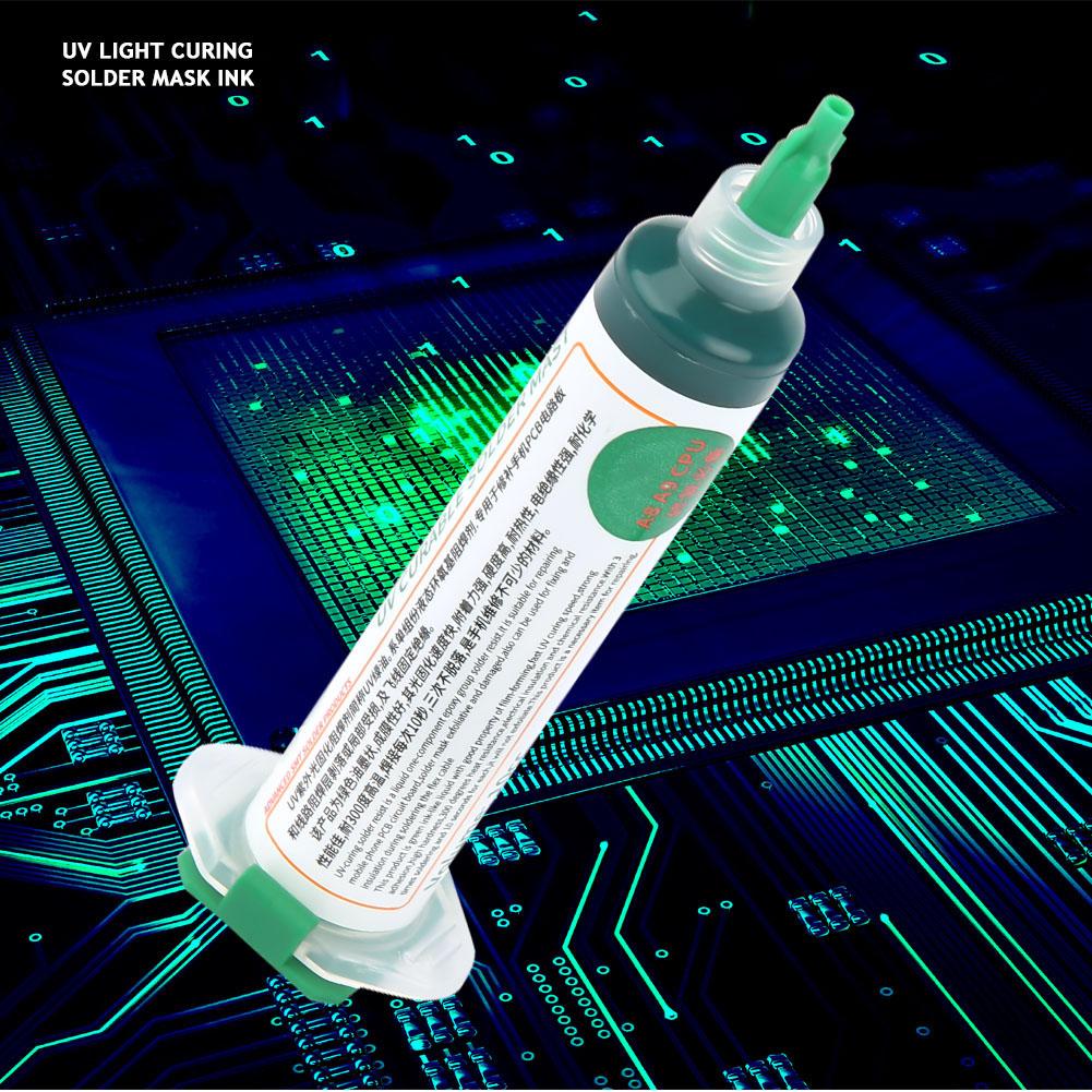 1 шт., отверждаемые УФ-излучением паяльная маска, чернила BGA для печатных плат, устойчивые к припою чернила, зеленые