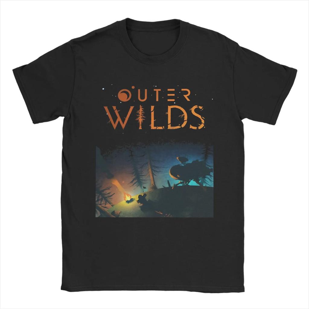 Мужская футболка Игра Outer Wilds Футболки Модные Летняя Футболка Y2K Ретро Хлопковая Одежда Подарок на День Рождения