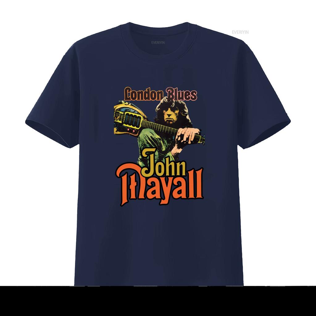 Cotton John Mayall London Blues 1964 1969 Album The Turning Point T Shirt vintage Washed streetwear Casual Stretched