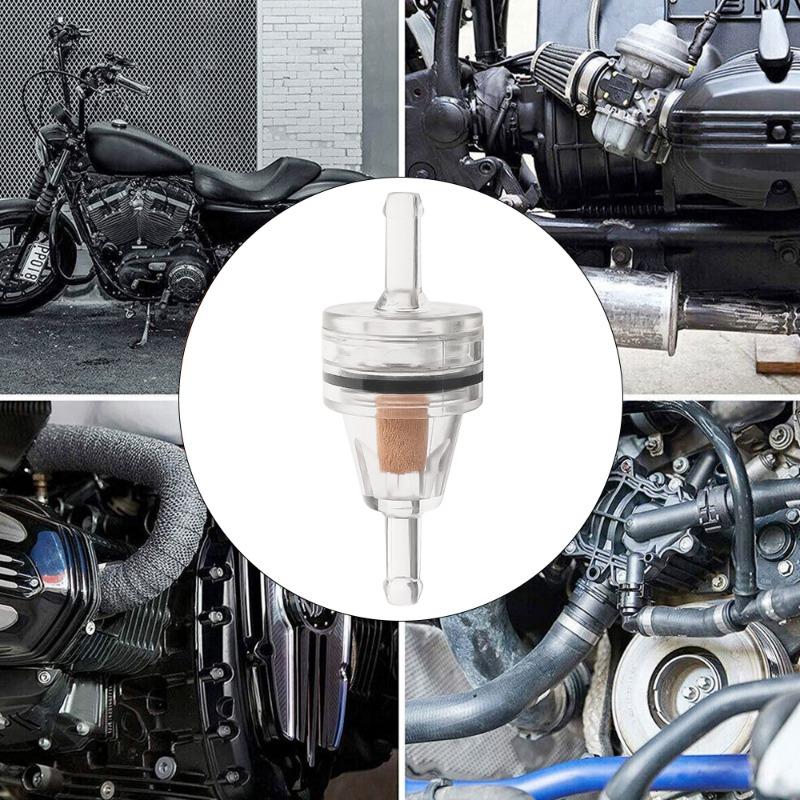 1/4pcs Motorcycle Fuel Filter Universal Gas Inline Fuel Filter Engine Inline Gasoline Filters Scooter Filter Tool for Kawasaki