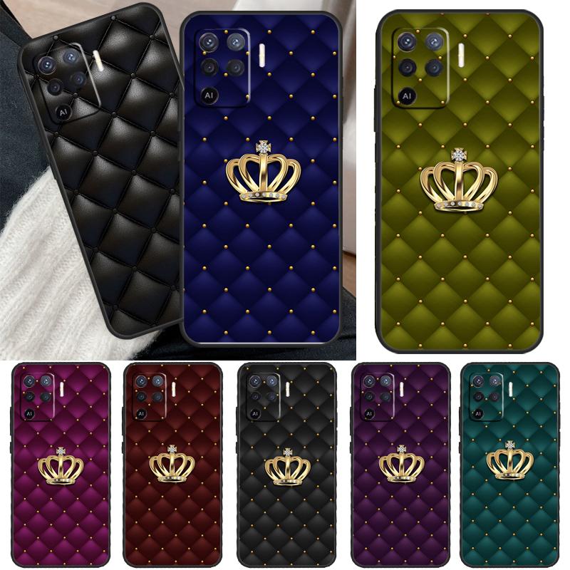 Чехол с рисунком короны для OPPO A5 A9 A31 A53 2020 A53S A1K A15 A16 A52 A72 A92 A83 A91 A54 A74 A94