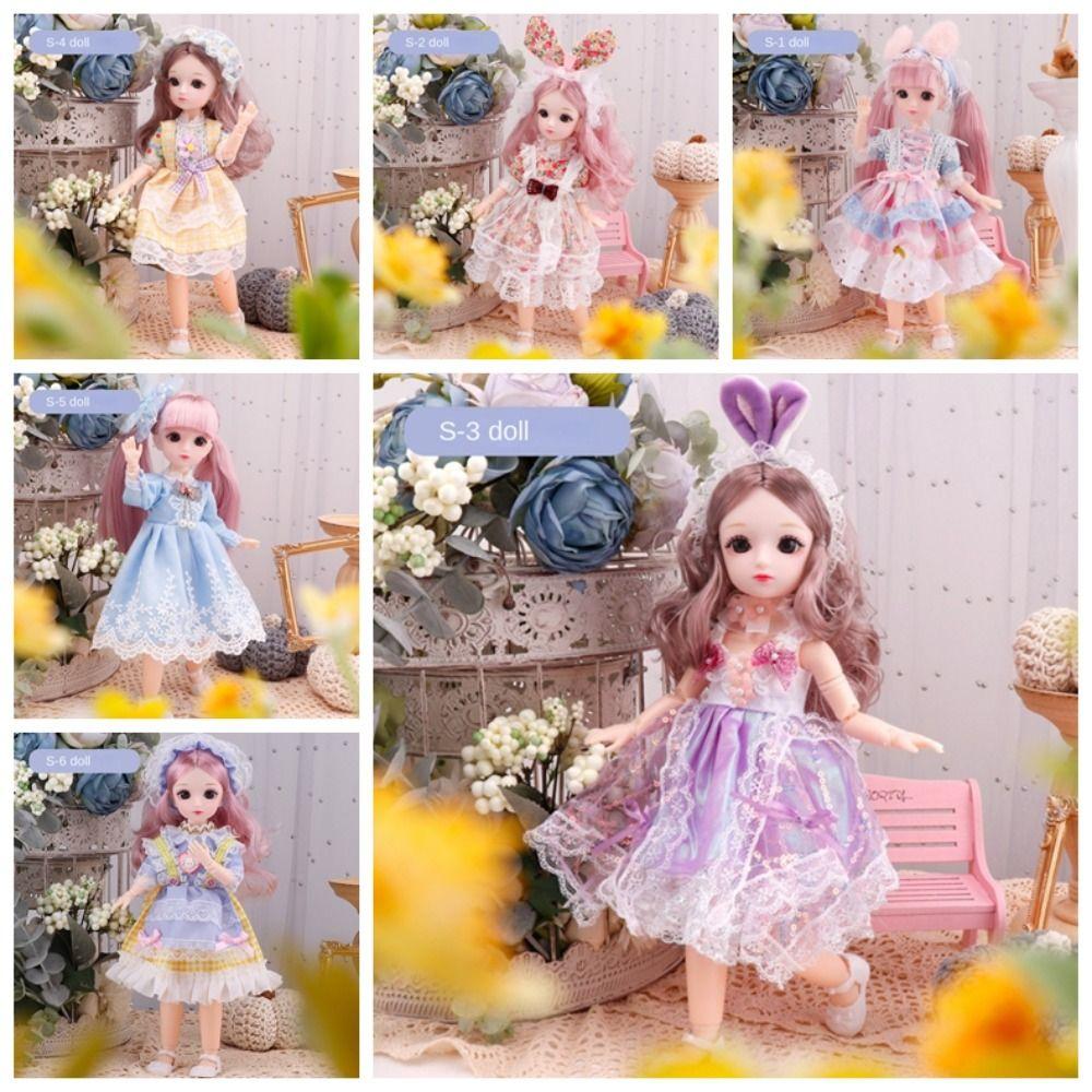 23 Movable Jointed 30CM 23 Movable Jointed Dolls Brown Eyed Dress DIY Toy Dolls  Girls