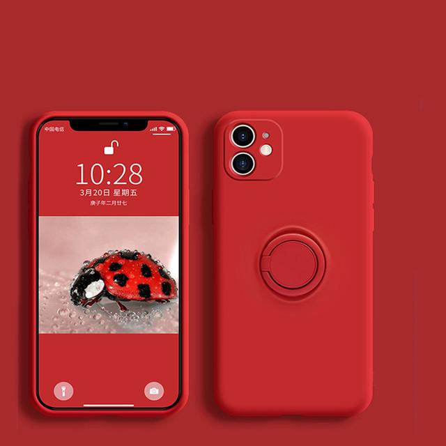 Оригинальный силиконовый чехол-держатель с магнитным кольцом для Iphone 14 11 12 13 Pro Max Xs Max Xr Xs X 14, мягкая автомобильная подставка, чехол с кронштейном на палец