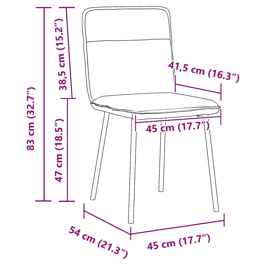 vidaXL Dining Chairs 2 pcs Light Grey Velvet