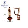 Natural Red Garnet Earring 925 Sterling Silver Fine Jewelry Unique Design for Wife Nice Gift