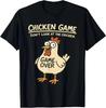 Chicken Game Don't Look At The Chicken Funny Graphic T shirt Unisex Casual Loose Cotton Short Sleeve Humor Meme Streetwear Tee