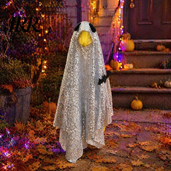 Ghost Costume for Porch Goose Halloween Costume, Outfit Outdoor Lawn Decorative Clothing Decor, Spooky Holiday Garden Statue Clothing, Funny