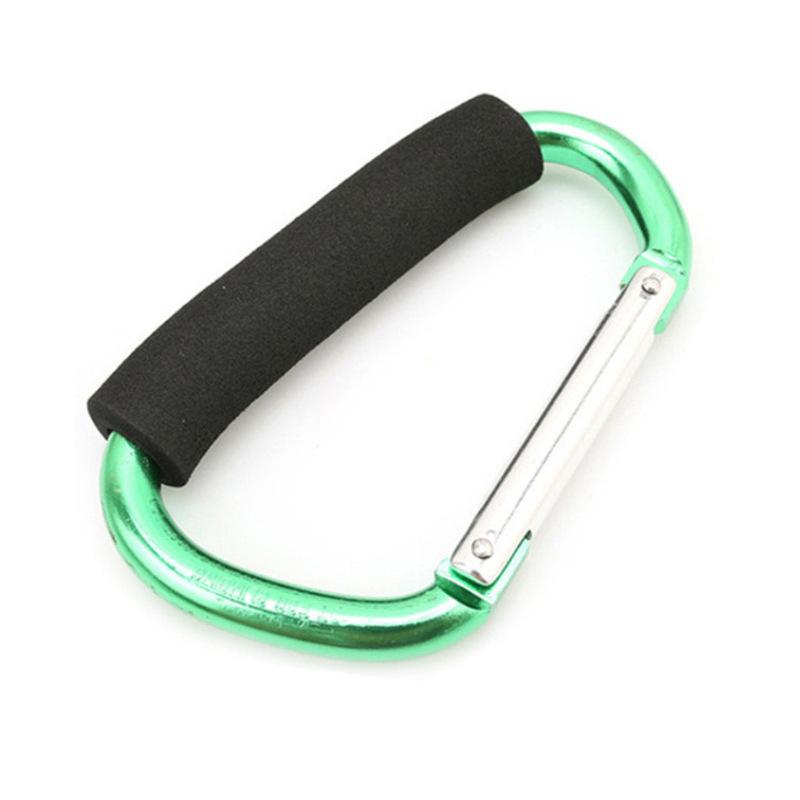 1 шт 13,5X7,1 см крючок для детской тележки из алюминиевого сплава, пряжка для скалолазания на открытом воздухе, многофункциональный D-образный крючок для тележки, крючки для сумок для покупок