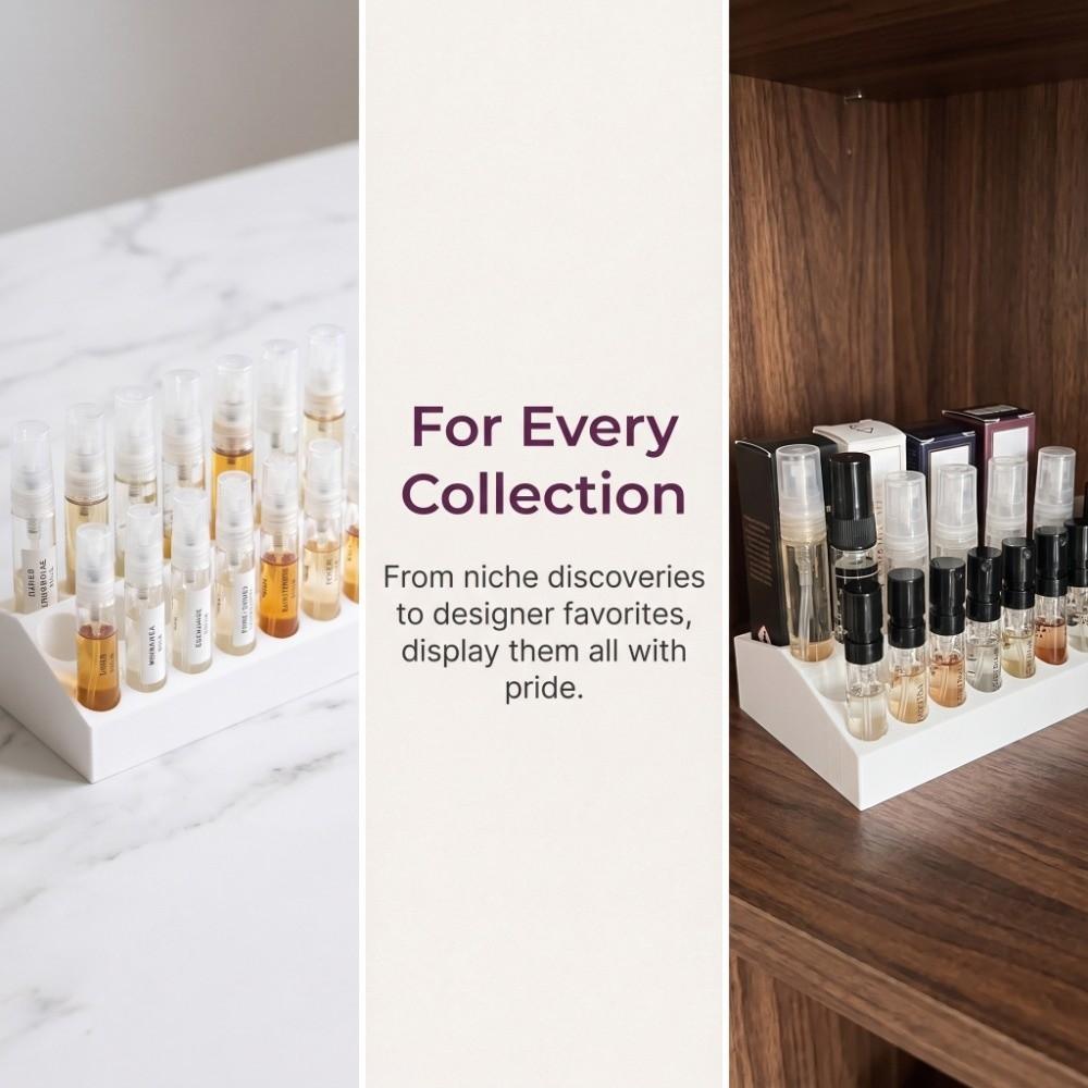3D Printed Mini Fragrance Vial Display Storage Rack Multi-Grid Multi-Tier Desktop Shelf Travel