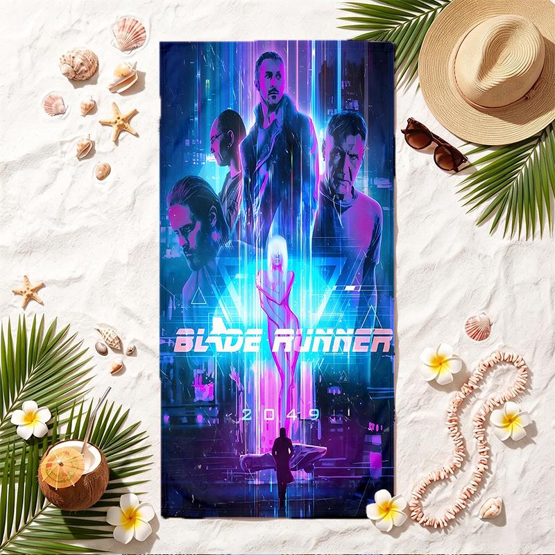Blade Runner Soft Beach Towel Stylish Beach Pool Towel for Summer Seaside Vacation Travel