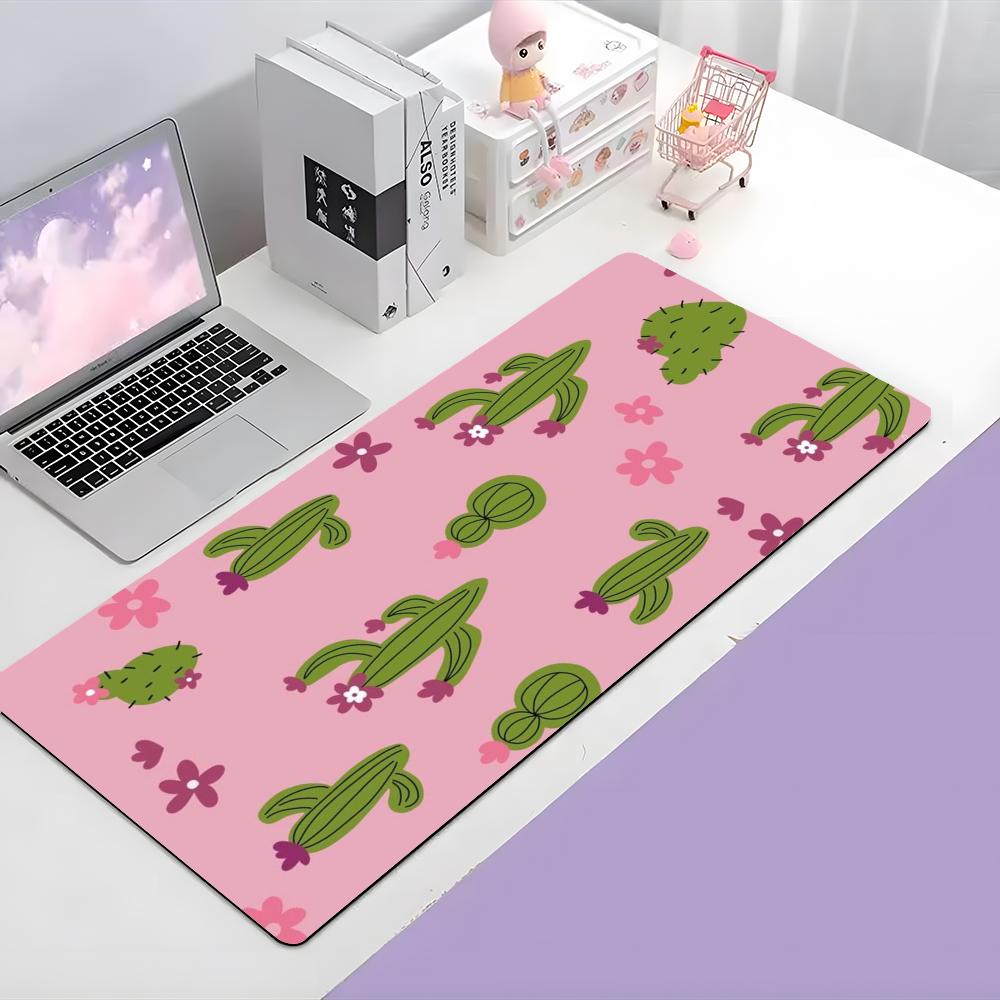 Plant Unique Ccactus Mouse Pad Large Gaming Mousepad With Thick Stitched Edge Nonslip Desk Mat
