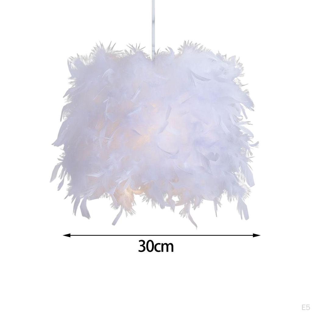 Декоративный абажур из перьев, аксессуары для освещения, подвеска для настольной лампы, потолочный светильник