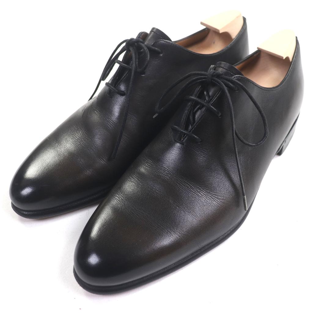 Great BERLUTI Leather shoes Alessandro Oxford Calligraphy black leather mens 6 Used