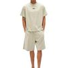 Fear of God Essentials Свободные флисовые шорты с кантом Хизер Стоун/Облачно-белый Мужские Брюки Серый 160SP254552F