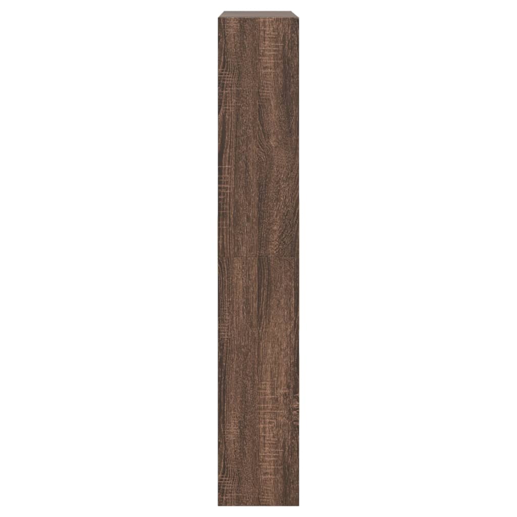 Shoe Cabinet Brown Oak Effect 80 x 21 x 125.5 cm Particleboard