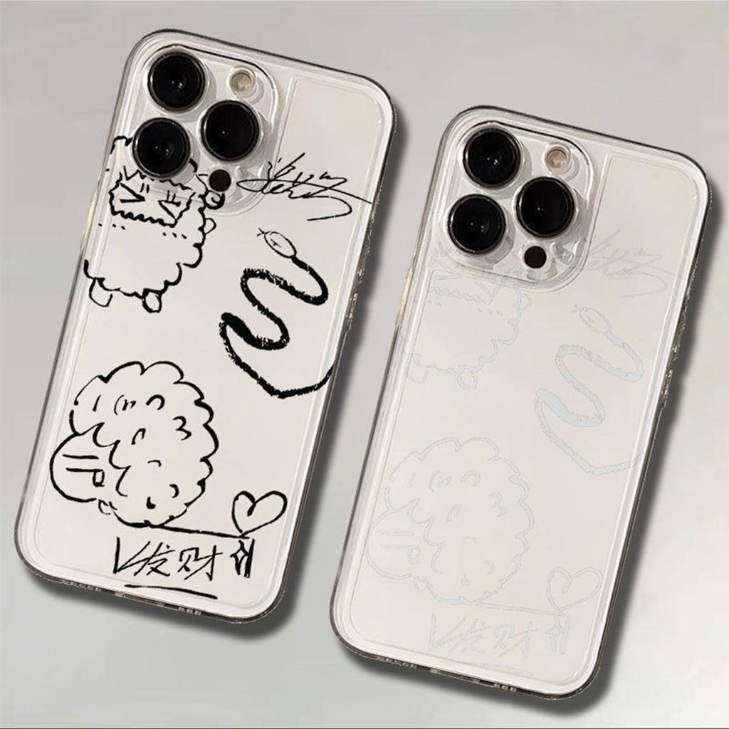 For The New Transparent Phone Case of Apple 14pro, Women's High-end Feeling, Light Luxury. for The Transparent All Inclusive Cover of Apple Phone Case