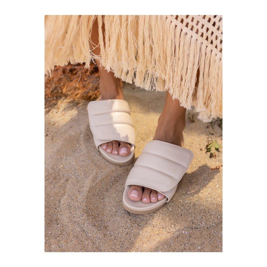 Женские летние повседневные тапочки из натуральной кожи