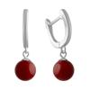 Silver Earrings with Coral (2136125)