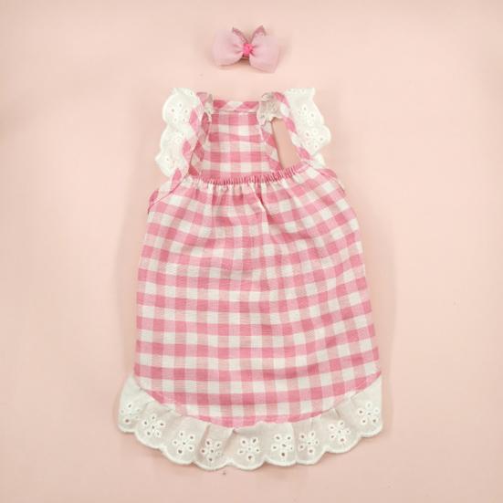 Платье для домашних животных, мягкое кружево, модный принт, удобная тонкая опора для фотографий, хлопковое платье для собак с головным убором, летняя поставка