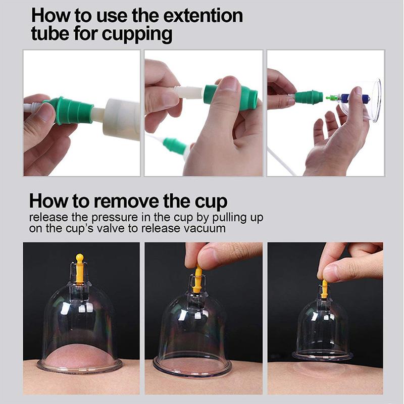 6or24 Pieces Suction Cups Massage Vacuum Cupping Body Massager Plastic Vacuum Suction Therapy Cupping Set Cans for Massage