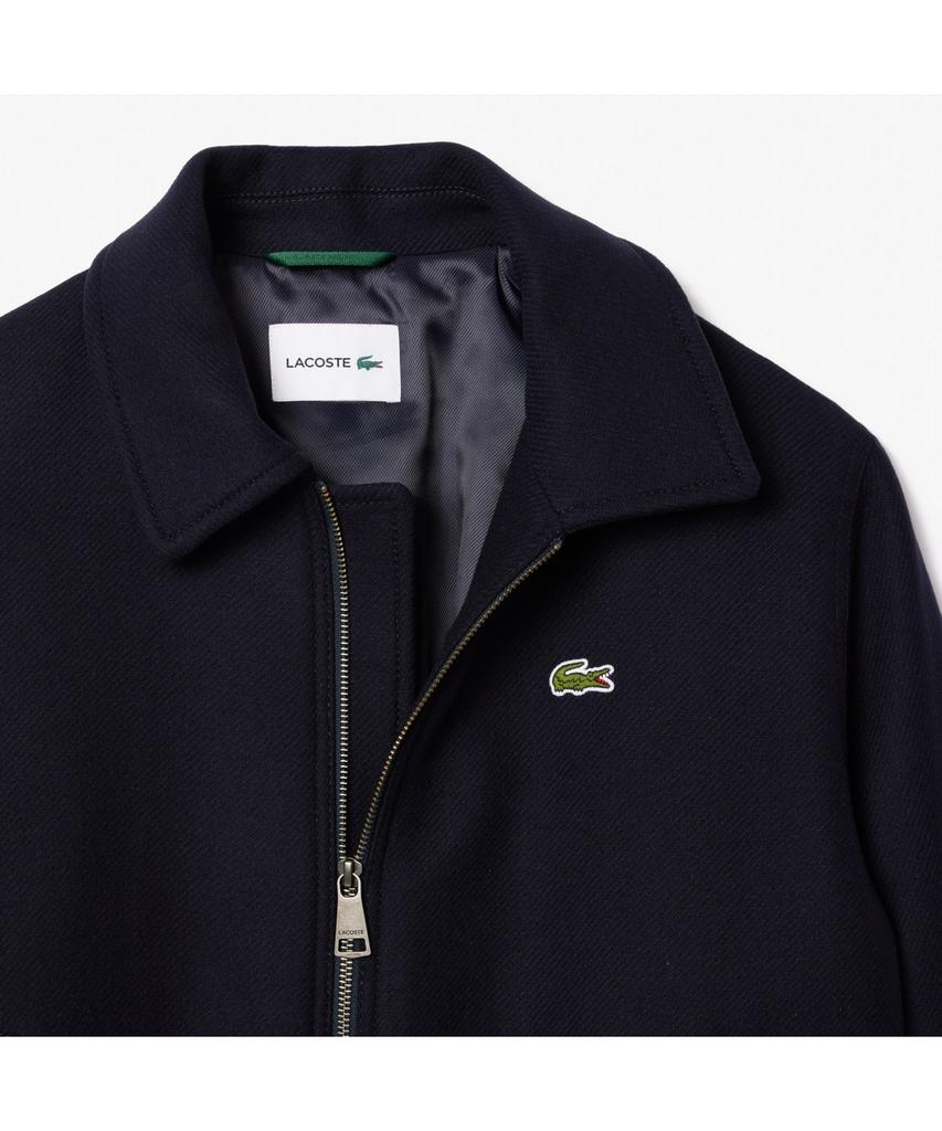Lacoste Men'S Wool Blend Aviator Jacket Bh7843-55N Hde