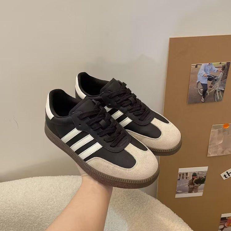 Hong Kong Style Soft Sole Flat Bottom German Training Shoes Women's Versatile Little White Shoes Casual Board Shoes Forrest Gump Shoes Women's New 202