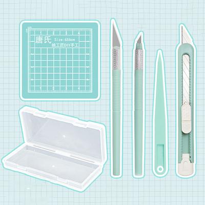 Полный набор инструментов для скрапбукинга «Сделай сам» с ручками, ножами для резьбы, пинцетами и ковриками для резки – невыдвижная ручка для повседневного использования