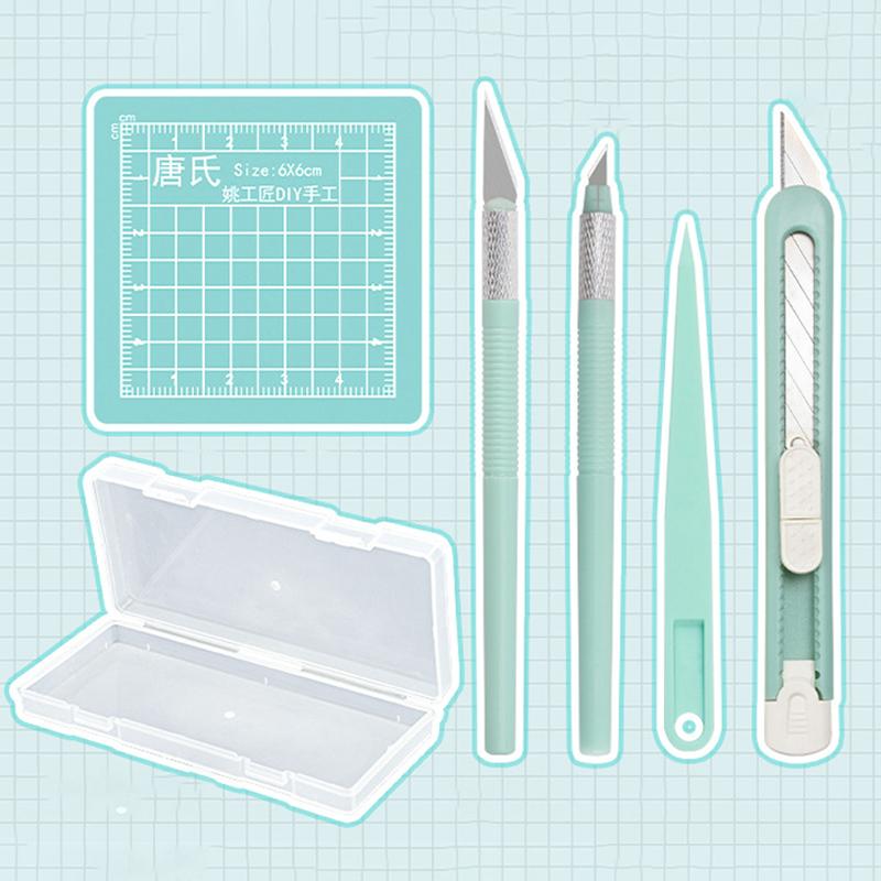 Полный набор инструментов для скрапбукинга «Сделай сам» с ручками, ножами для резьбы, пинцетами и ковриками для резки – невыдвижная ручка для повседневного использования