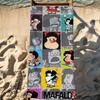 Мультяшное полотенце M-Mafalda-S, спортивное, быстросохнущее, для путешествий, кемпинга, песозащитное, мягкое, легкое, большое, пляжное