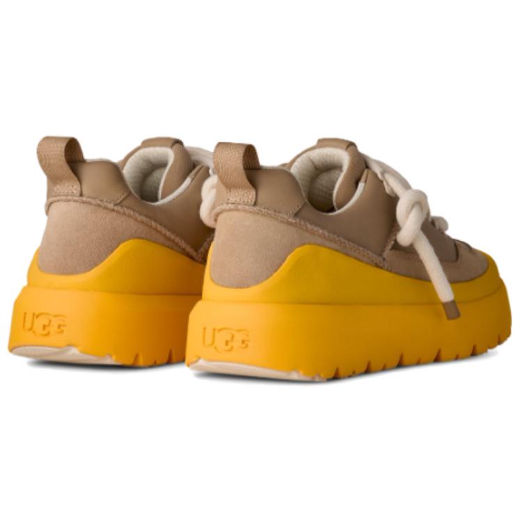 UGG Heritage Leather Fashion Удобные Минималистичные Уникальные Повседневные Кроссовки с Низким Верхом для Поездок на Работу Мужская Повседневная Обувь Коричневый Желтый 1170910-MMM
