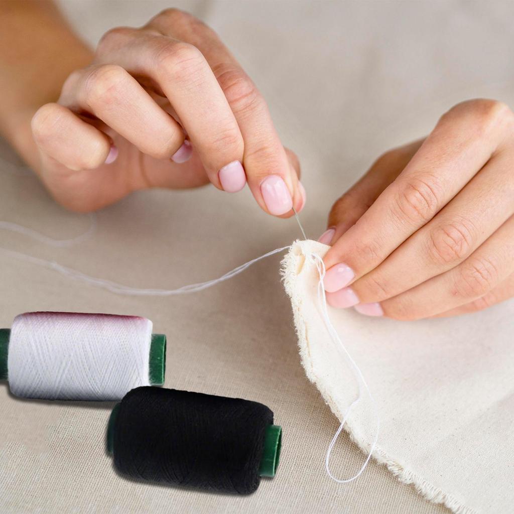 Набор швейных игл Компактный чехол Иглы стальные с большим ушком Наперстки Нитевдеватель Набор для ручного шитья Начинающие Профессионалы Путешествия Дом