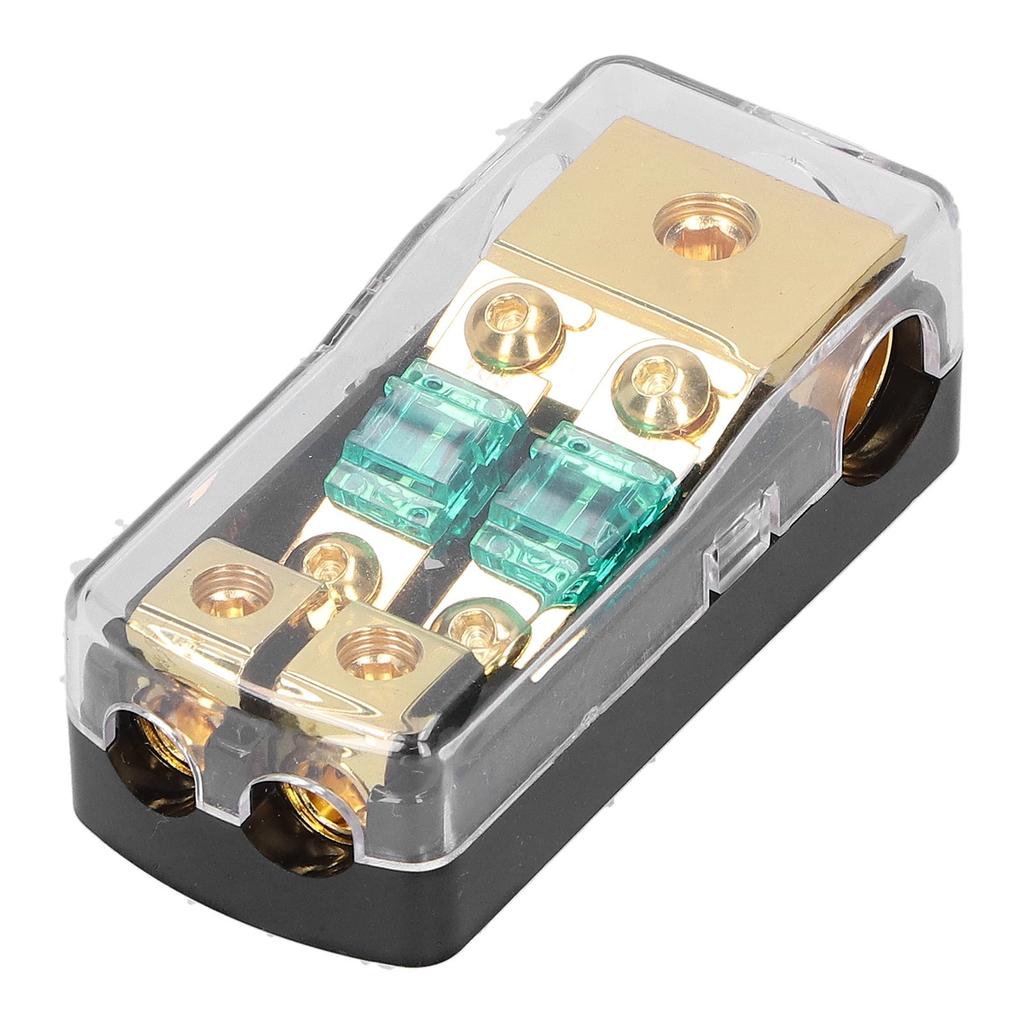 1 In 2 Out 0 4 AWG To 4 8 AWG Audio Power Fuse Holder Box with Transparent Cover for Car Truck Boat RV
