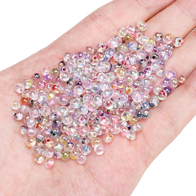 4 мм Капля воды Разноцветные стеклянные бусины Миллефиори Ручная работа Сделай сам Материалы для ювелирных изделий Рассыпные бусины Аксессуары Пакет Подвеска на шнурке Бусины Красивые бусины