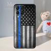 Флаг Полицейская Тонкая Синяя Линия Для Samsung Galaxy M16 M06 M33 M13 M35 M53 M11 M21 M31 M55 M15 M14 M34 M54 M12 M32 M52 Чехол