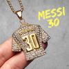 Messi Cristiano Ronaldo Neymar Haaland Football Jersey Man Necklaces Stainless Steel Pendant Chain Jewelry Gift Wholesale